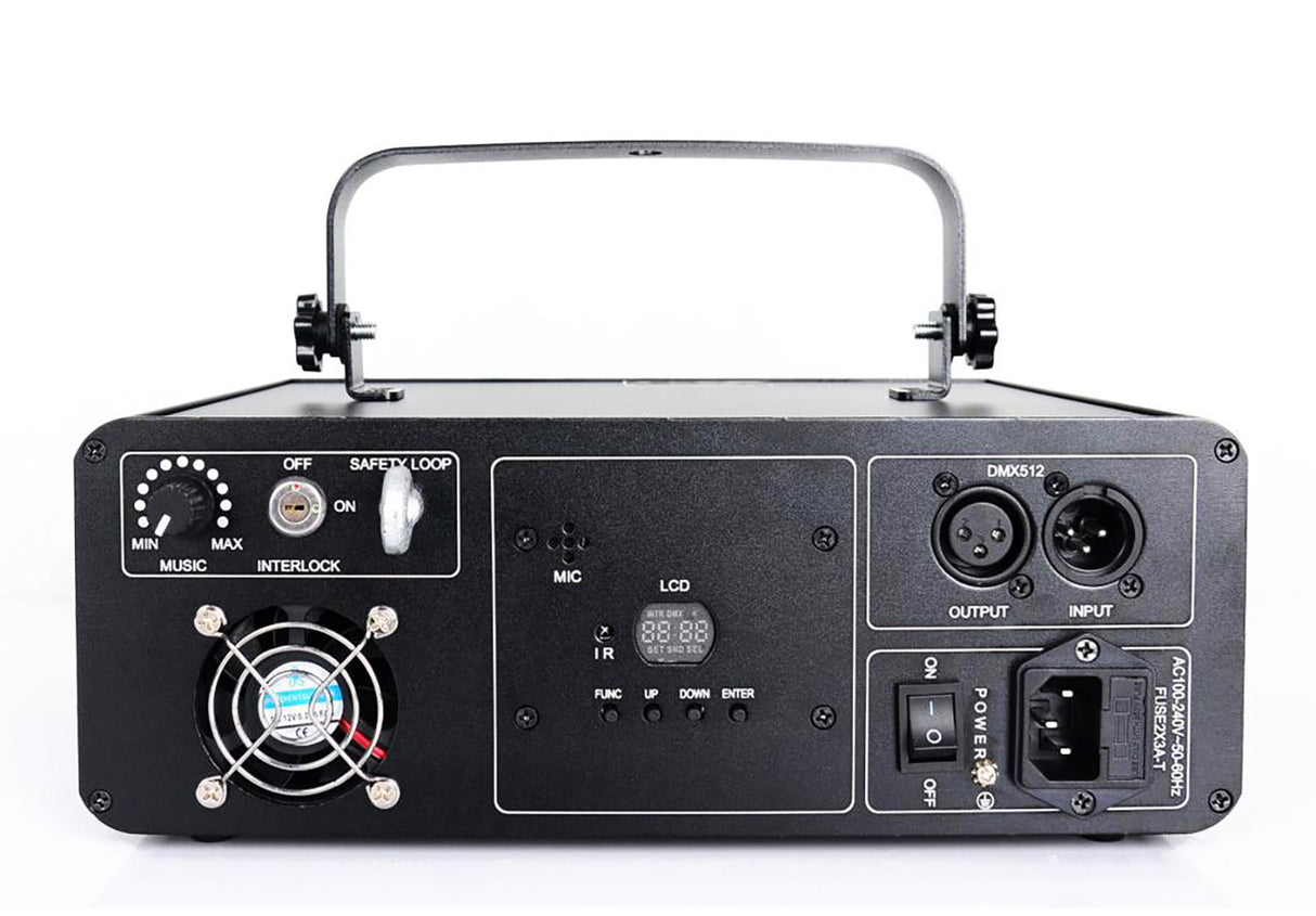 Ibiza Laserlys m. DMX (RGB, 500MW)