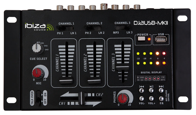 Ibiza DJ21-MKII 4-kanals DJ Mixer