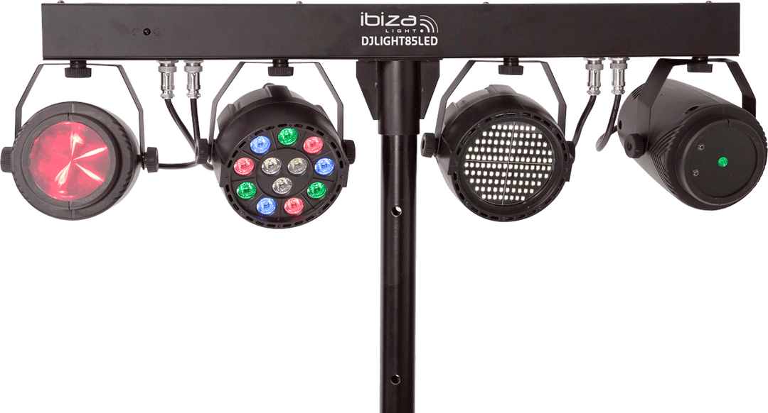Ibiza LED Lysbar Moonflower, Laser og Strobe