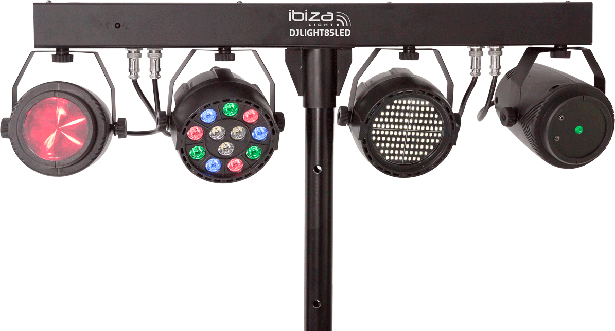 Ibiza LED Lysbar Moonflower, Laser og Strobe