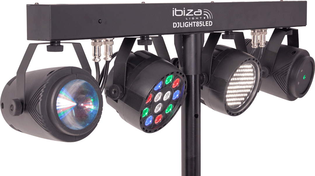 Ibiza LED Lysbar Moonflower, Laser og Strobe