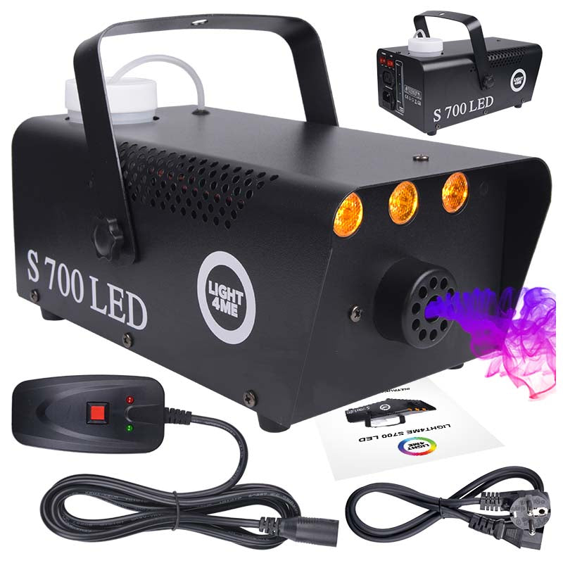 LIGHT4ME S 700W LED røgtågemaskine effektgenerator fjernbetjening