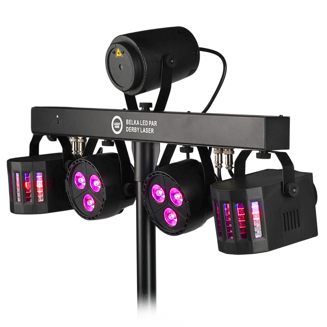 Light4Me T-Bar LED Par Derby Laser MultiBar