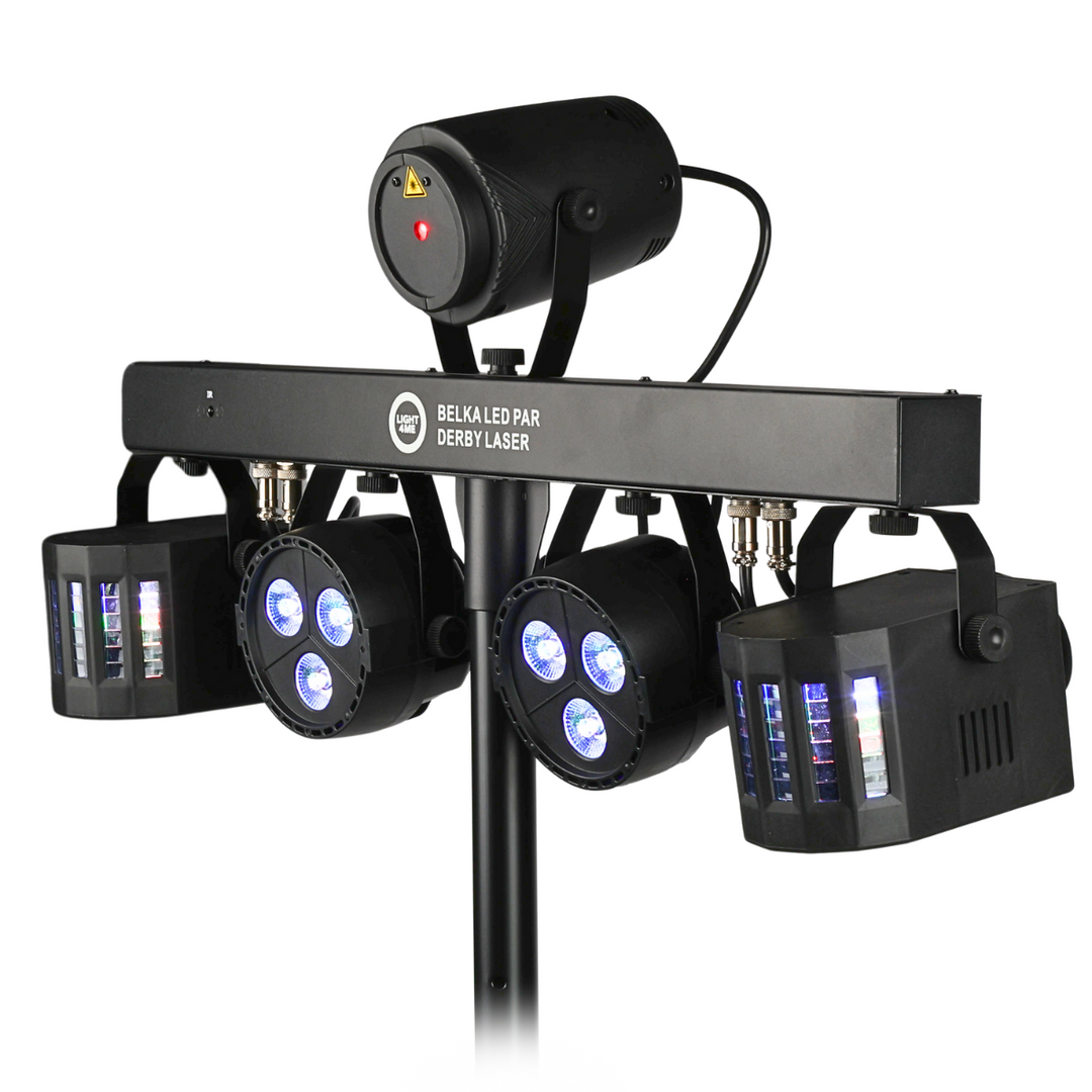 Light4Me T-Bar LED Par Derby Laser MultiBar