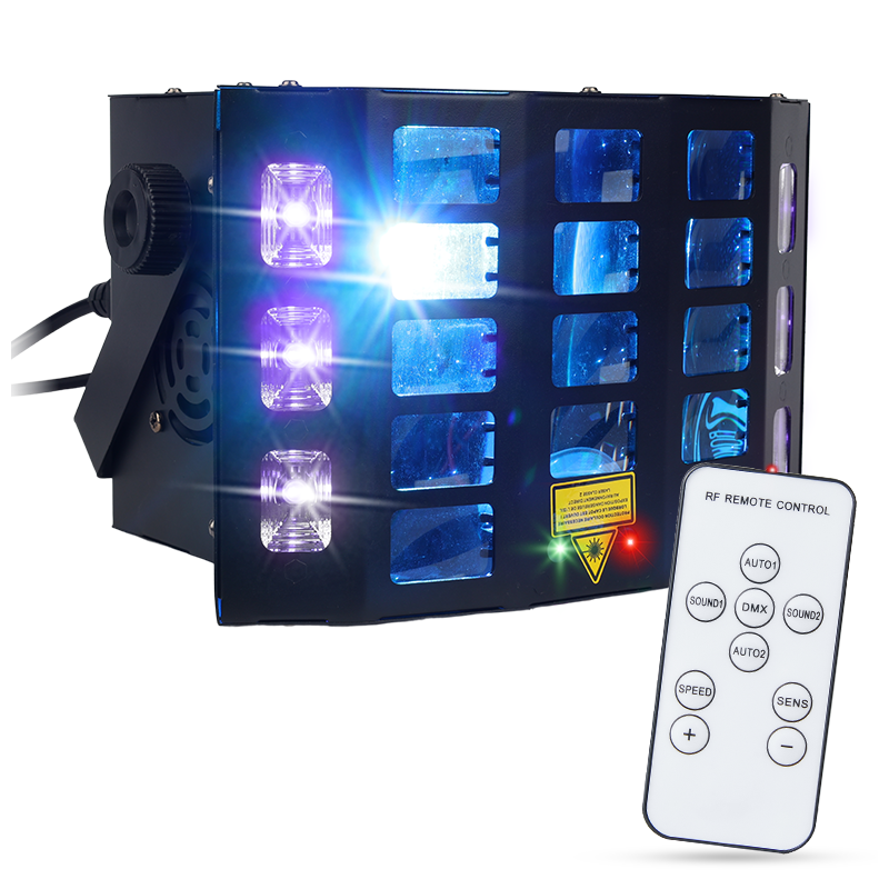 Light4Me Turbo Derby 4-i-1 – RGBW, UV, Strobe & Laser
