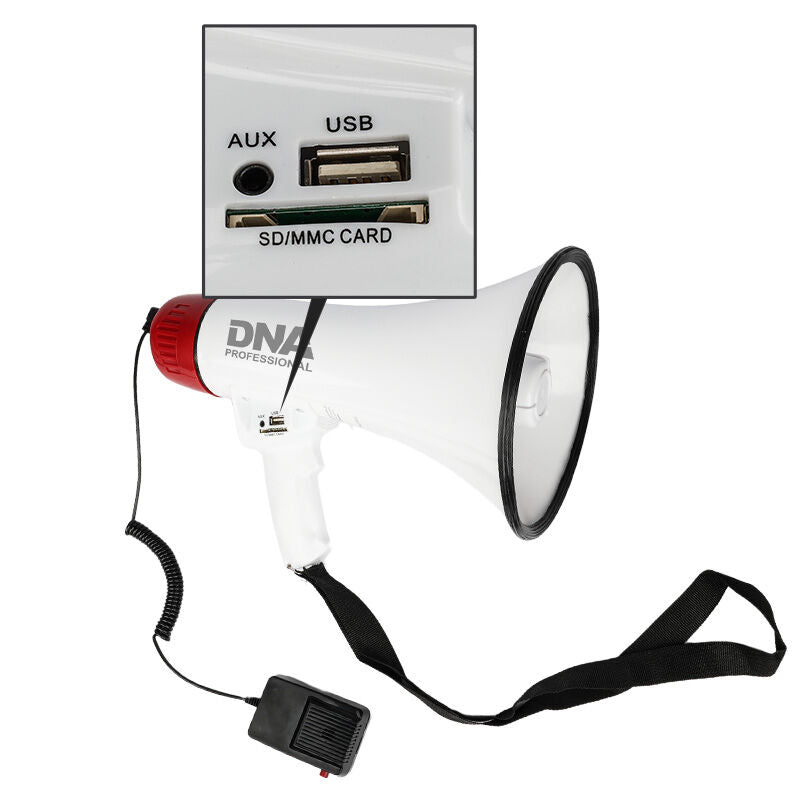 DNA MEGA1 Megafon 30W med Bluetooth, USB, AUX & MicroSD