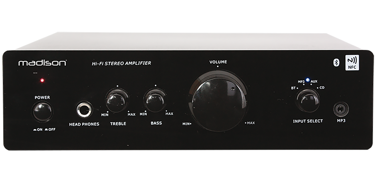 MAD1000 HI-FI Forstærker m. Bluetooth (2x50W)