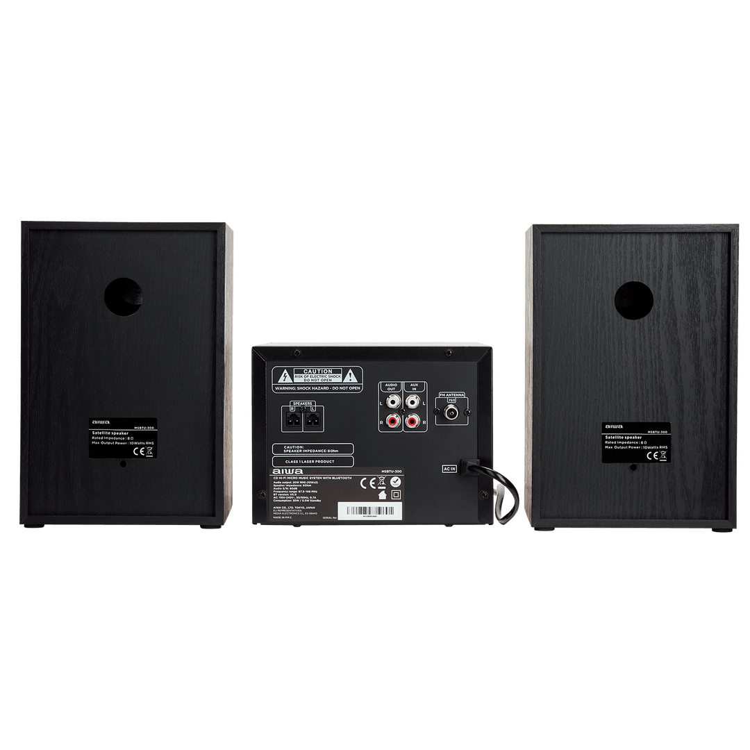 AIWA MCBT-350 Micro Hi-Fi Anlæg 20W med Bluetooth, CD, FM og USB