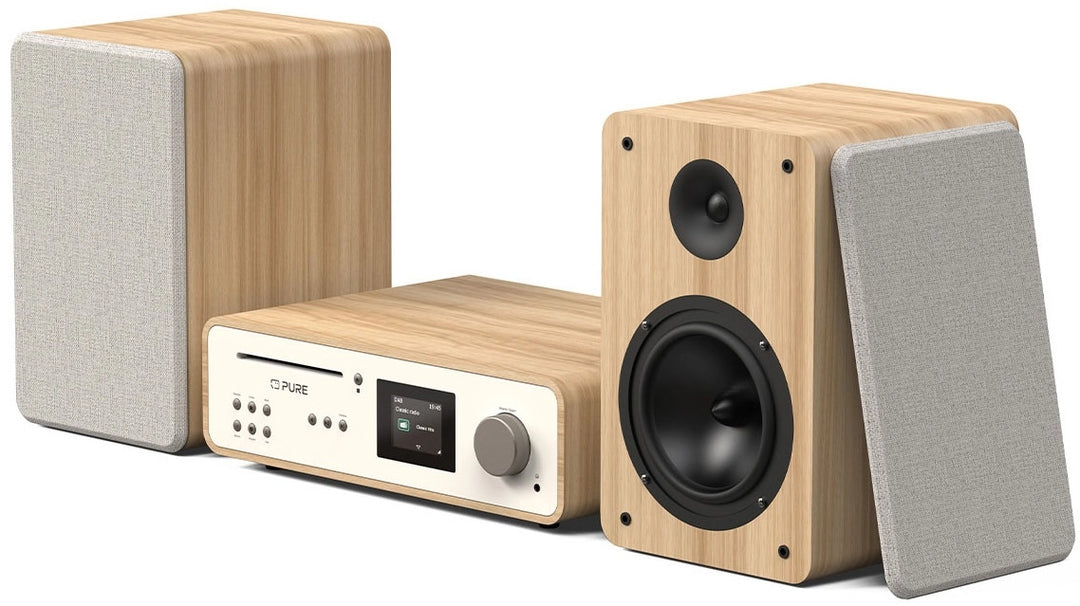 Pure Classic Stereo Hi-Fi System – DAB+, CD, Bluetooth, 100W, Egetræ