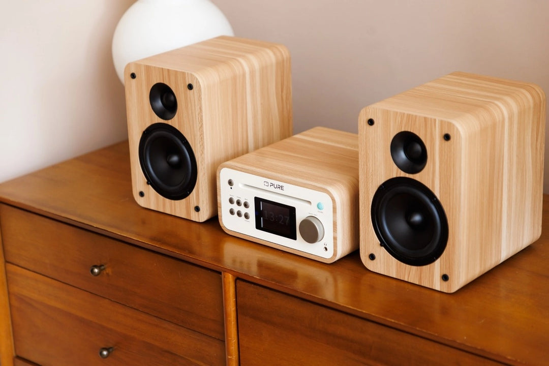 Pure Classic Stereo Mini Hi-Fi System – DAB+, CD, Bluetooth, 40W, Egetræ