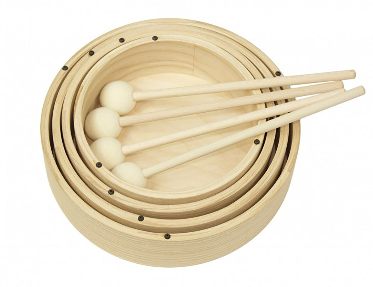 Trommesæt af træ til børn
