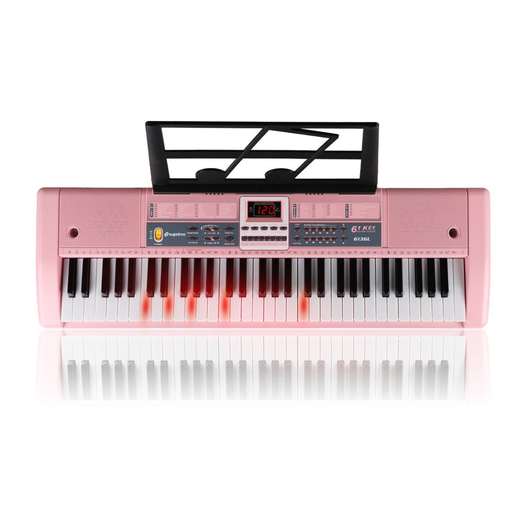 Suprimo Keyboard til Børn med Mikrofon – Pink