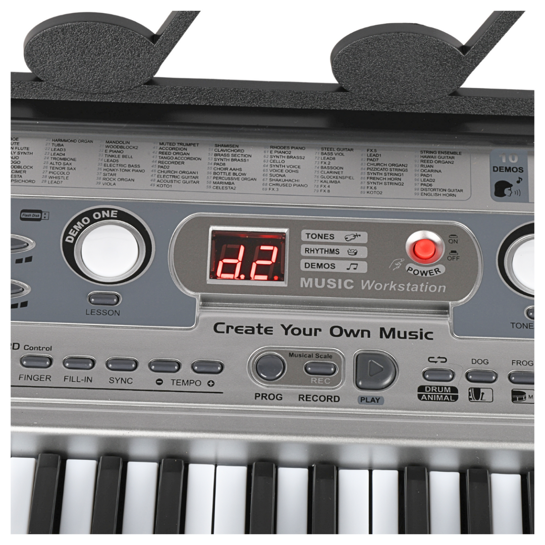 SUPRIMO 824 USB Keyboard med mikrofon, MP3-afspiller og nodestativ