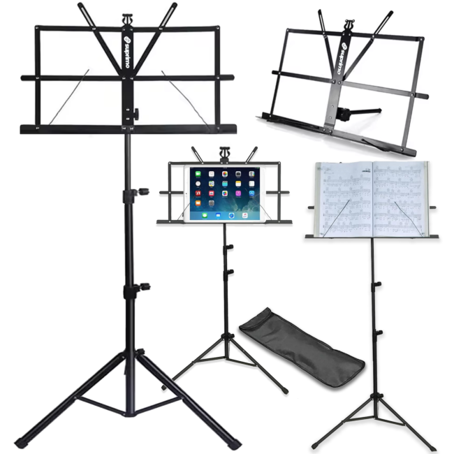 Nodestativ med taske – foldbart og højdejusterbart 65–130 cm