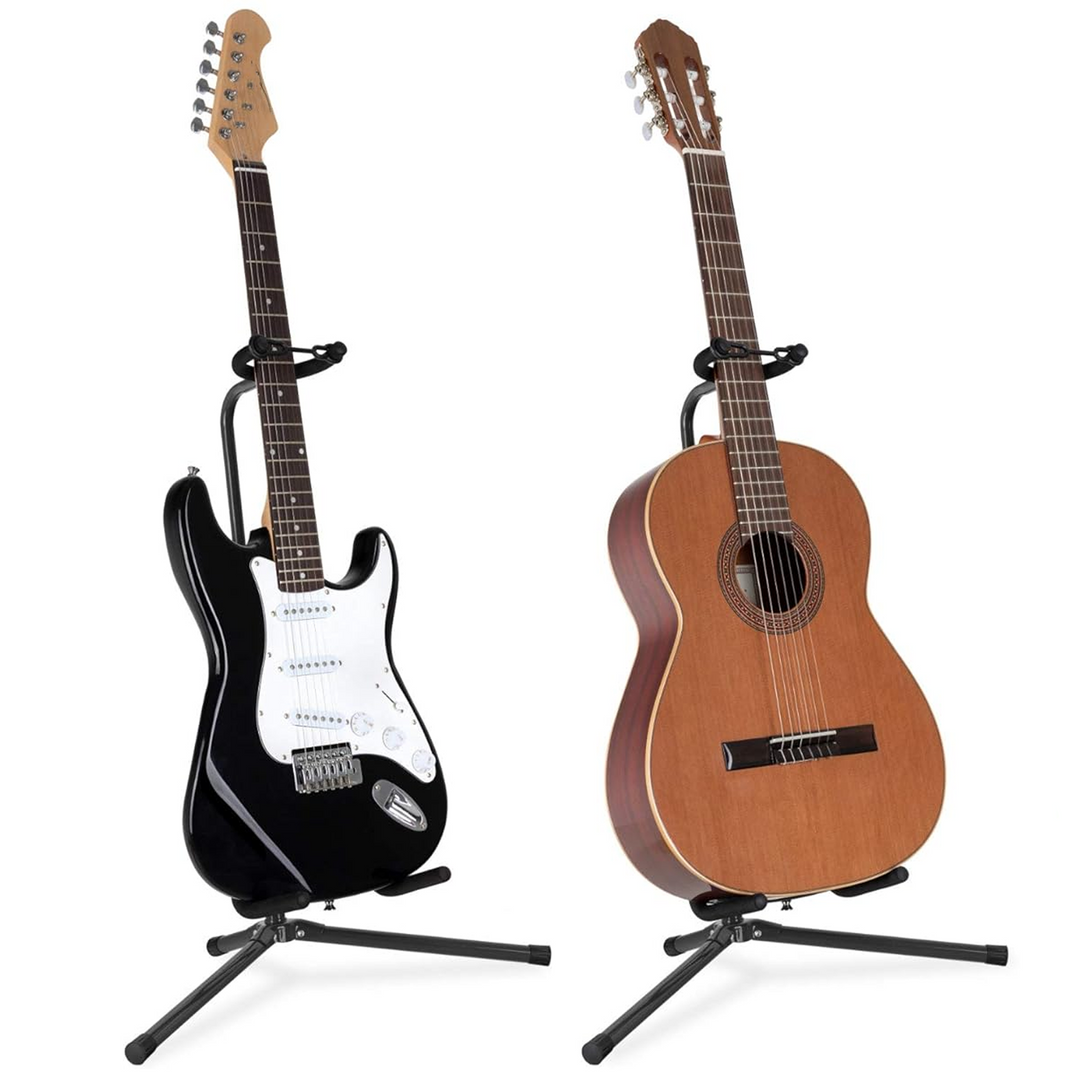 Foldbart Guitarstativ 62-74 cm med Sikkerhedsrem