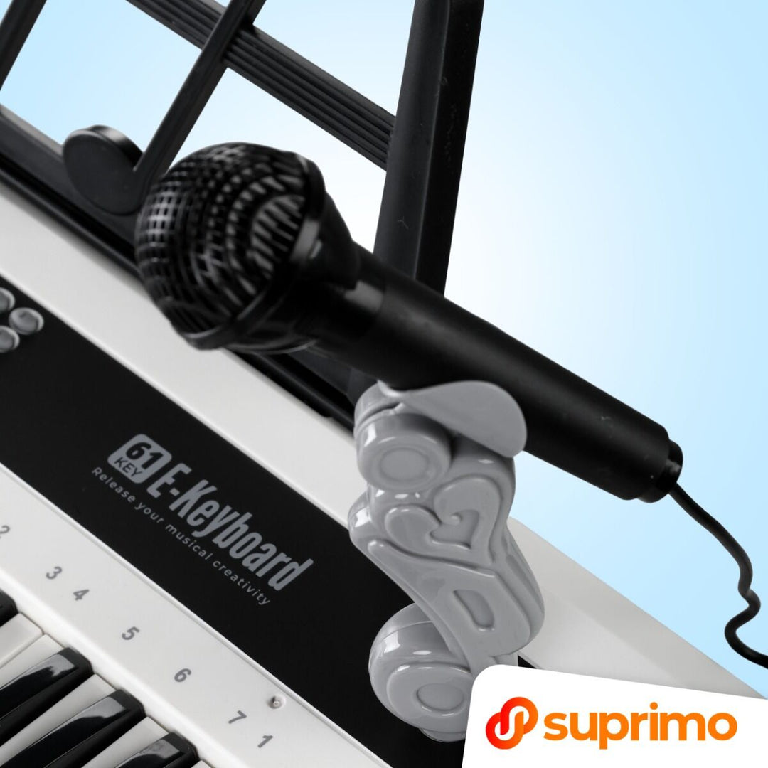 SUPRIMO KEY61 KD Keyboard 61 Tangenter med Mikrofon, Hvid
