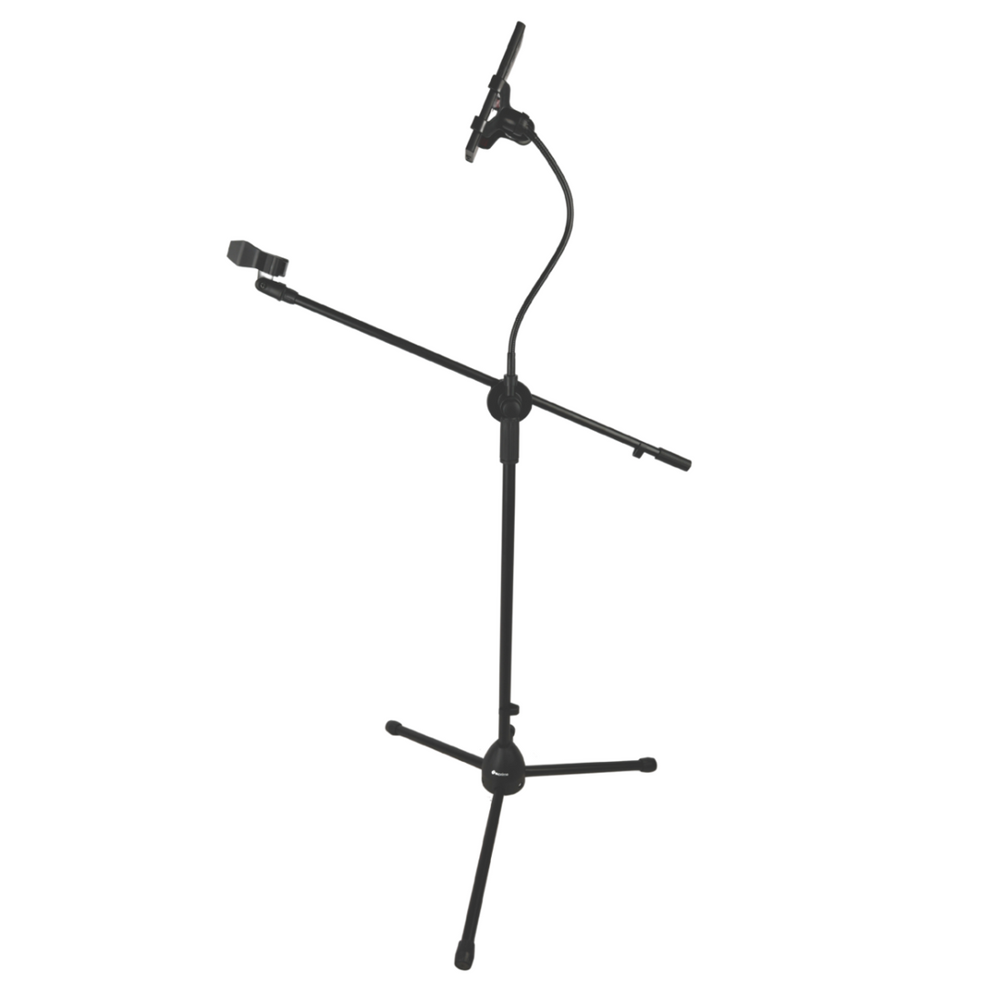 Mikrofonstativ med Boom Arm, Smartphoneholder og Gooseneck