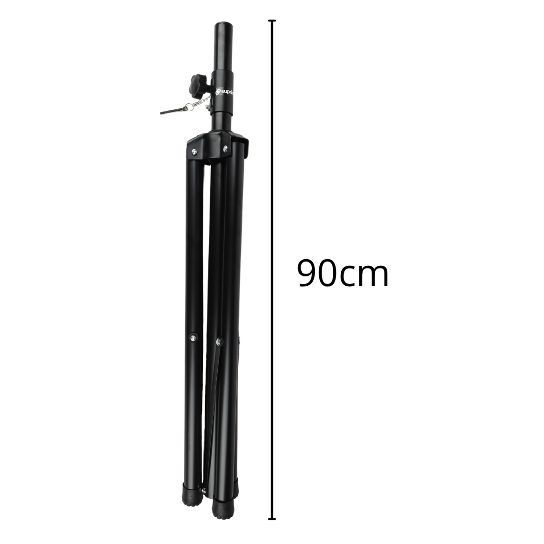 Højttalerstativ Tripod Sort med Sikkerhedspind