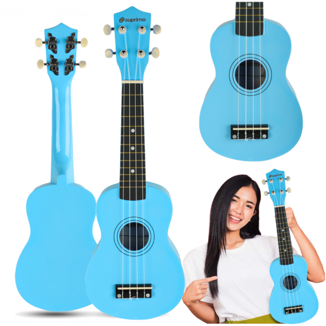 Sopran ukulele, blå