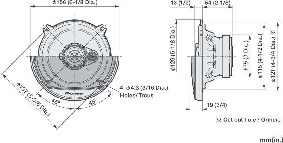 Pioneer TS-A1371F Bilhøjttaler (13cm, 5,25")
