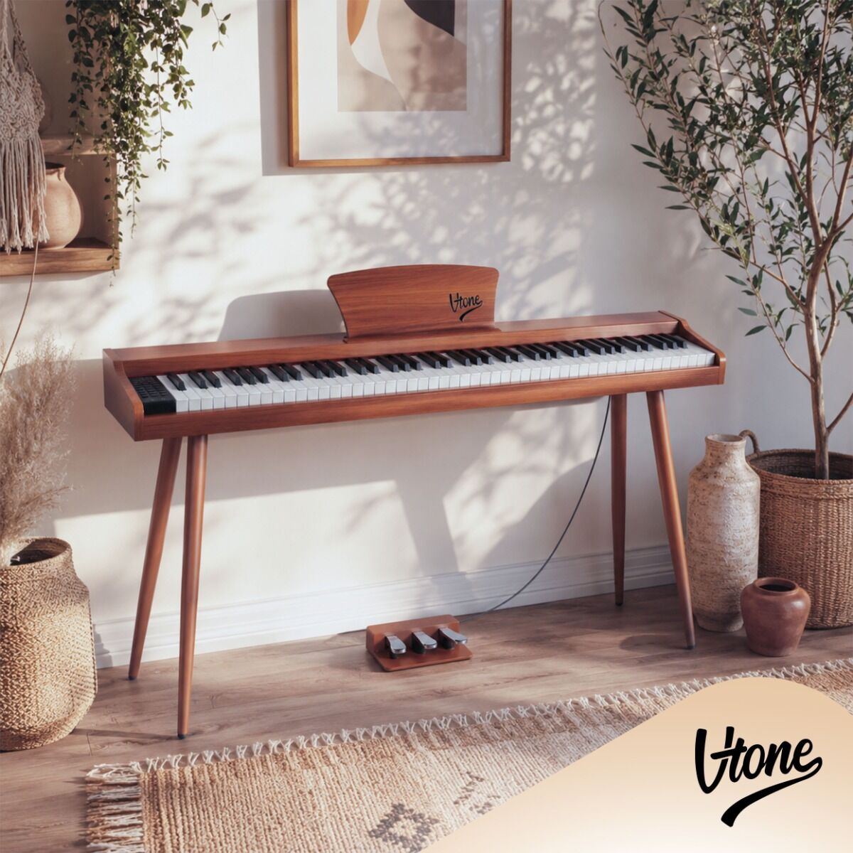V-TONE BL-130 El-Klaver (Mørk træ)