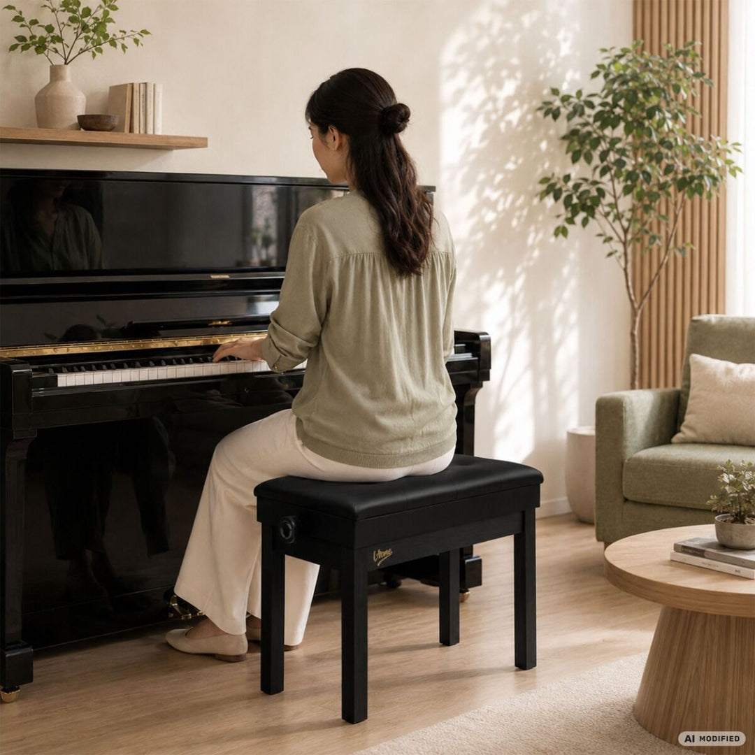 V-TONE PB2 BK Klaverbænk – Justerbar 49–57 cm