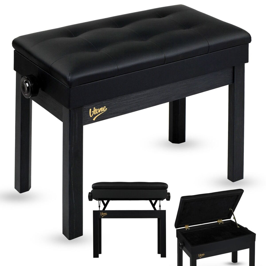 V-TONE PB2 BK Klaverbænk – Justerbar 49–57 cm