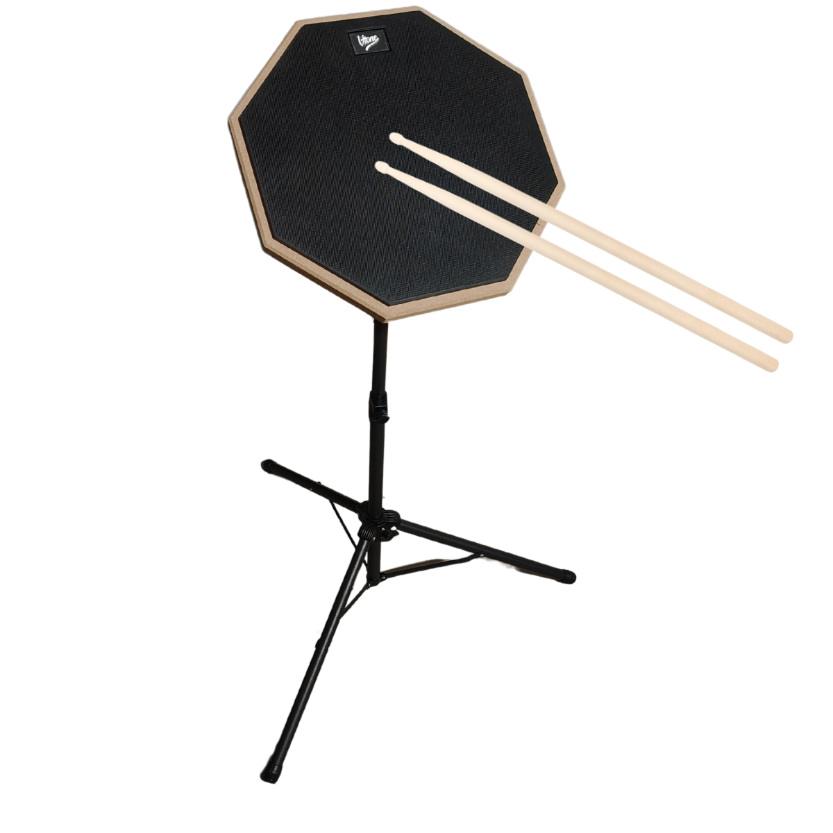 V-TONE PDS1 BK Øvepad 12" – Practice Drum Pad Sæt med Stativ, Sticks og Taske