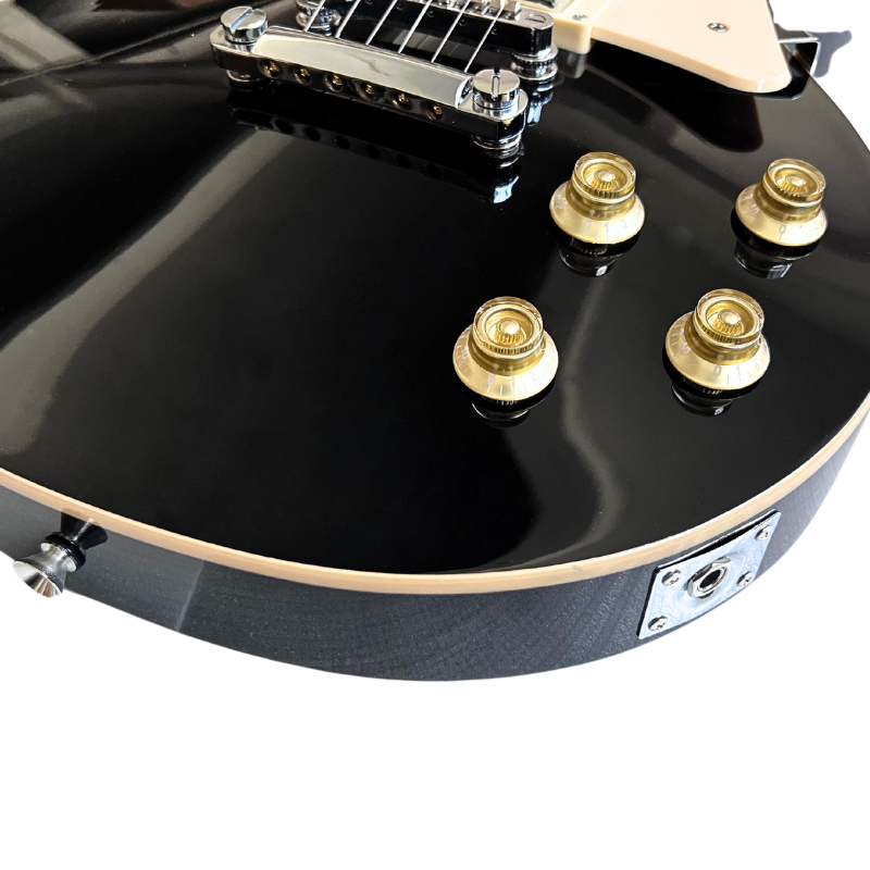 V-TONE VLP1 BK Elektrisk Guitar 4/4 Les Paul HH – Black Gloss