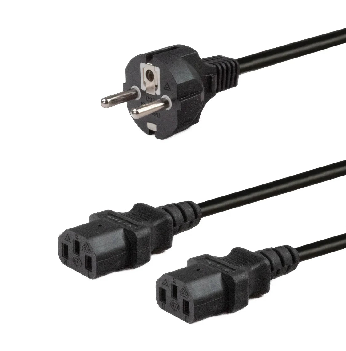 IEC Y-split Strømkabel (180cm)