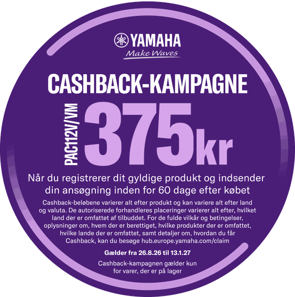 Yamaha cashback-kampagne: få 375 kr. retur – se hvordan