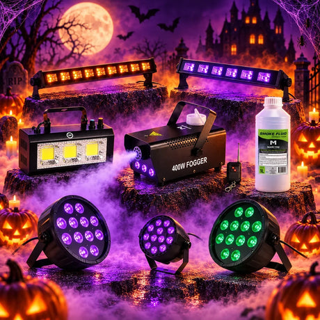 Halloween-bundles – spar penge på lys, røg og effekter