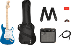 Fender Stratocaster El-guitar Startpakke (Lake Placid Blue)