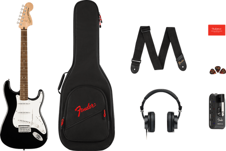 Fender Stratocaster Mustang El-guitar Startpakke (Black)