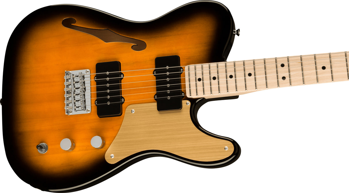 Fender Squier Paranormal Carbronita Telecaster Thinline El-guitar (Sunburst)
