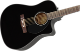Fender CD-60SCE Dreadnought Western Guitar (Sort)