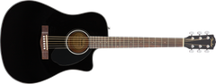 Fender CD-60SCE Dreadnought Western Guitar (Sort)