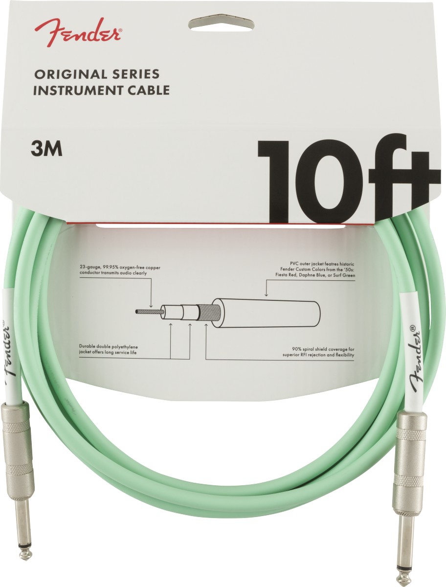 Fender Original Guitar Kabel (Surf Green, 3m)
