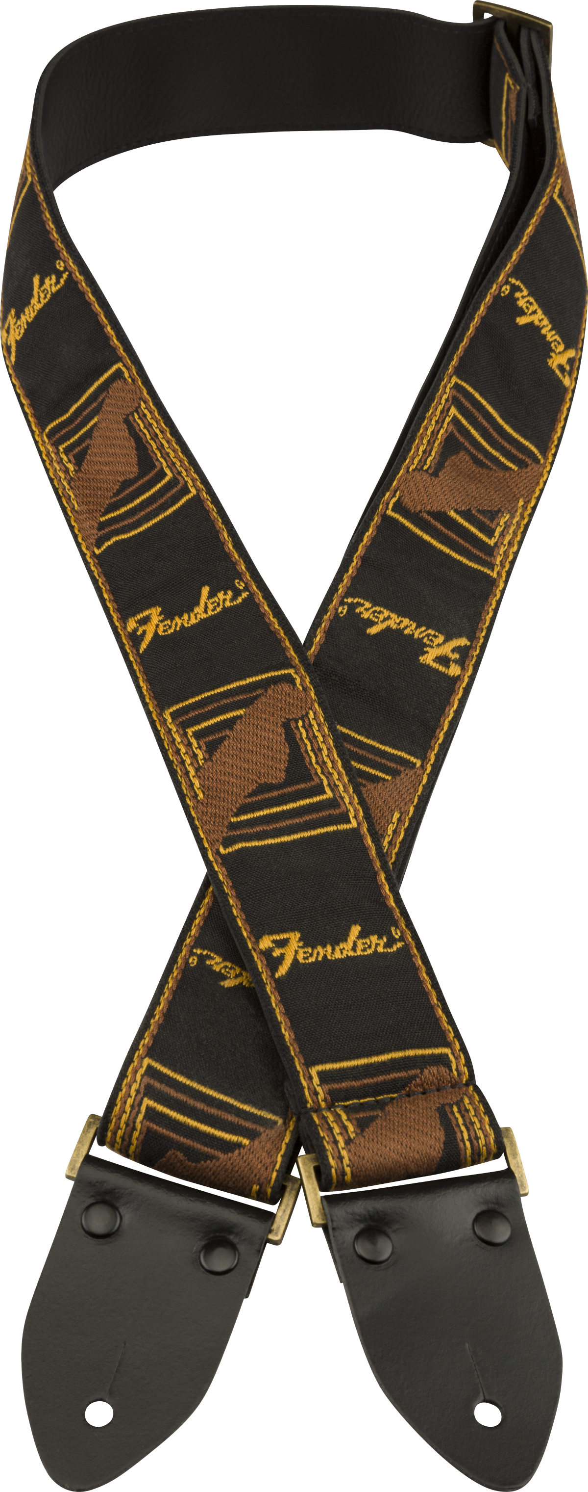 Fender Legacy Vintage Guitarrem (Black/Yellow/Brown, 2")