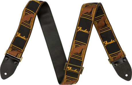 Fender Legacy Vintage Guitarrem (Black/Yellow/Brown, 2")