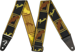 Fender Weighless Guitarrem (Black/Yellow/Brown, 2")