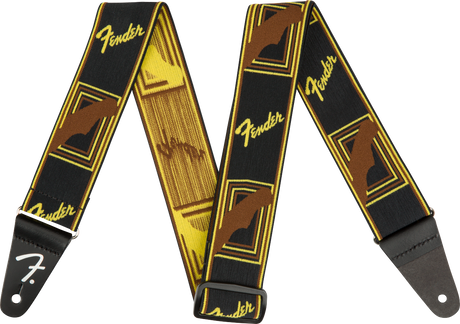 Fender Weighless Guitarrem (Black/Yellow/Brown, 2")