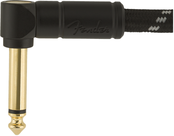 Fender Deluxe Guitar Kabel Vinkelstik (Black Tweed, 4,5m)