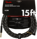 Fender Deluxe Guitar Kabel Vinkelstik (Black Tweed, 4,5m)