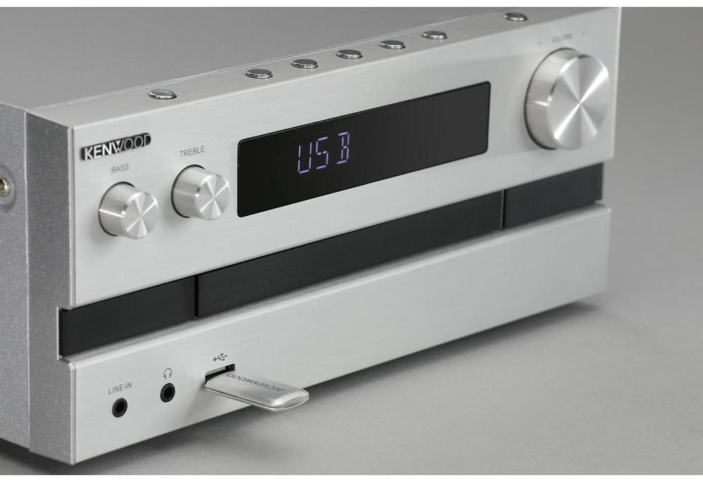 Kenwood M-918DAB - Minianlæg med Bluetooth og DAB, Sølv