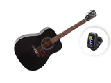 Yamaha F370 Western Guitar (Sort + Gratis Tuner)