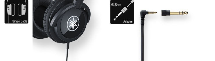 Yamaha HPH-100B On-Ear Studie Høretelefoner (Sort)