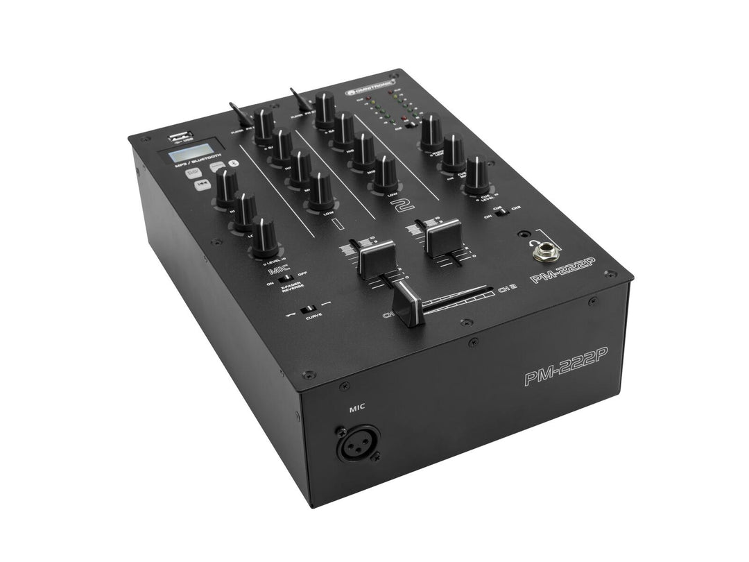 OMNITRONIC PM-222P 2-channel DJ Mixer with Player