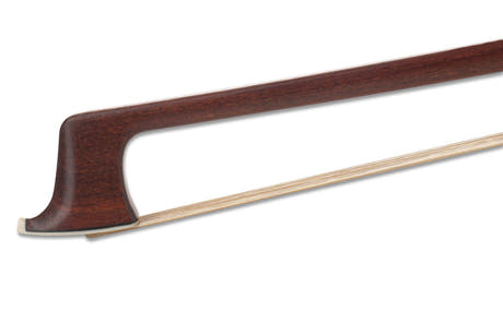 GEWA violinbue W.R. Wild, rund stang i pernambuco, nysølvmonteret