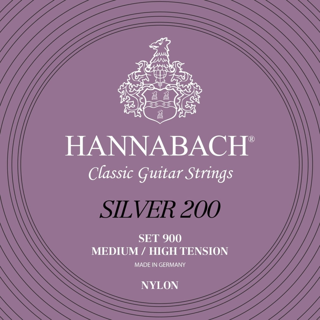 Hannabach Strings for classic guitar Series 900 Medium/High Tension Silver 200 - Set medium high (900MHT)